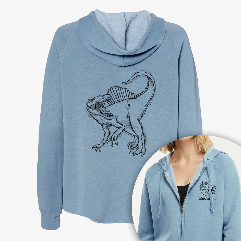 Sequined HoodiesSpinosaurus Aegyptiacus - Women's Cali Wave Zip-Up Sweatshirt