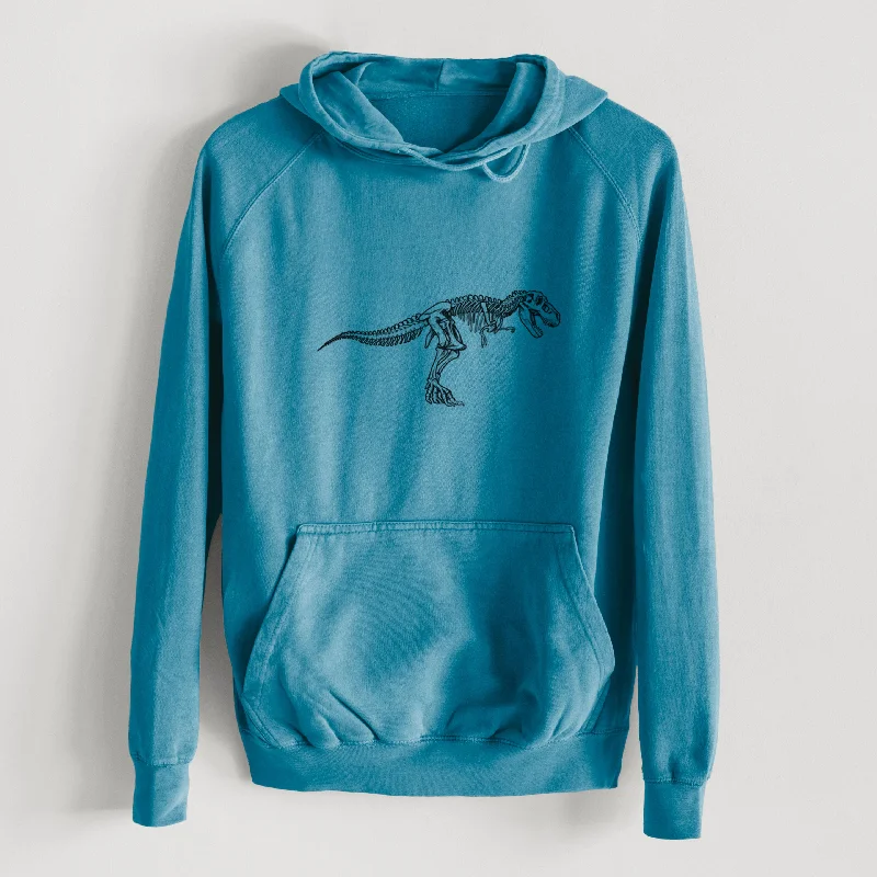 Distressed HoodiesTyrannosaurus Rex Skeleton  - Mid-Weight Unisex Vintage 100% Cotton Hoodie