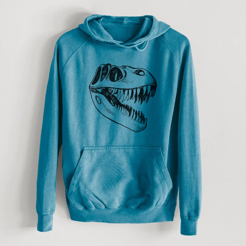 Band Merch SweatshirtsTyrannosaurus Rex Skull  - Mid-Weight Unisex Vintage 100% Cotton Hoodie