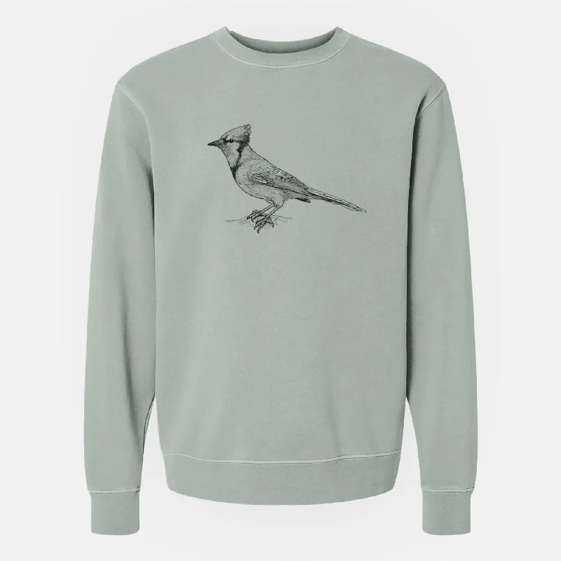 Hip-Hop HoodiesBlue Jay - Cyanocitta cristata - Unisex Pigment Dyed Crew Sweatshirt