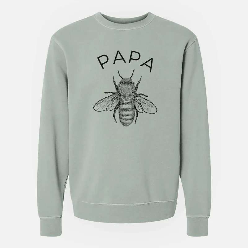 Sequined HoodiesPapa Bee - Unisex Pigment Dyed Crew Sweatshirt