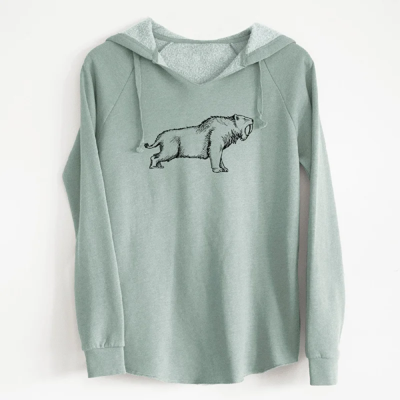 Ruffled SweatshirtsSaber-toothed Tiger - Smilodon - Cali Wave Hooded Sweatshirt