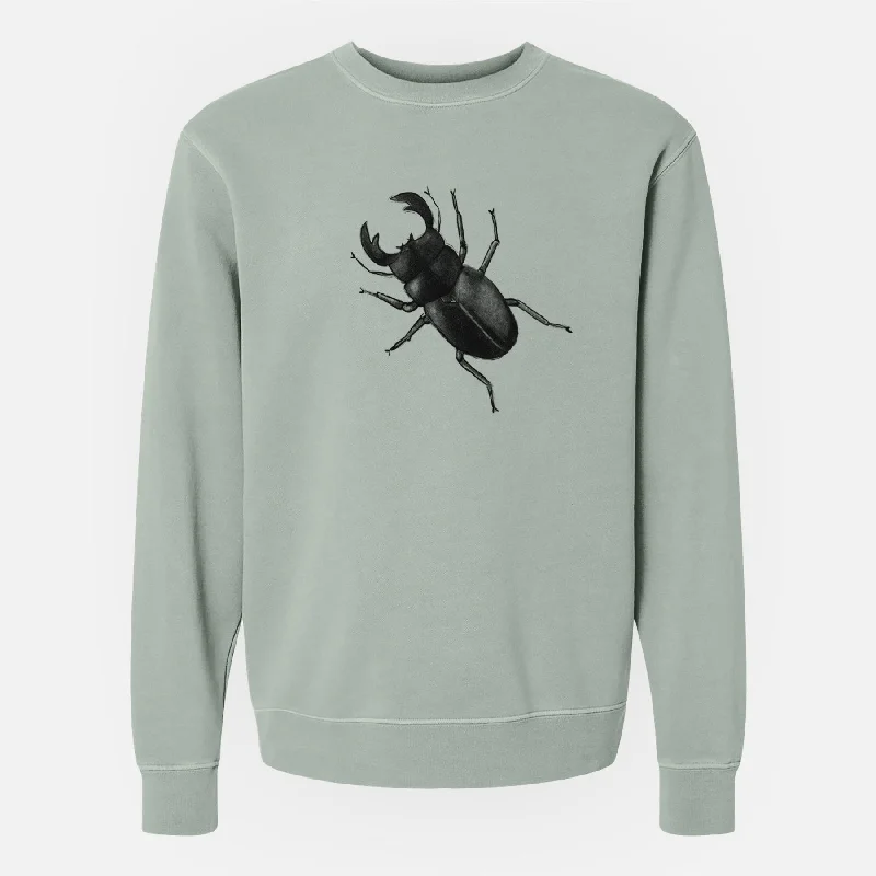 Waterproof HoodiesDorcus titanus - Giant Stag Beetle - Unisex Pigment Dyed Crew Sweatshirt