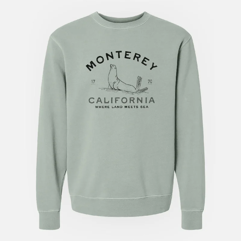 Thermal HoodiesMonterey Sea Lion - Unisex Pigment Dyed Crew Sweatshirt