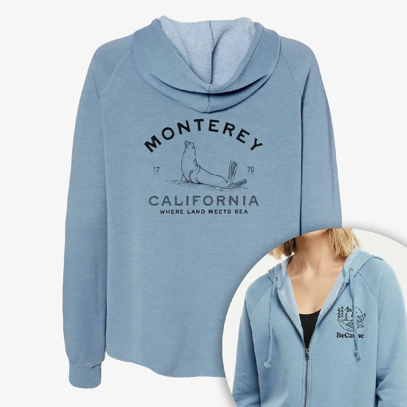 Bamboo Fiber SweatshirtsMonterey Sea Lion - Women's Cali Wave Zip-Up Sweatshirt