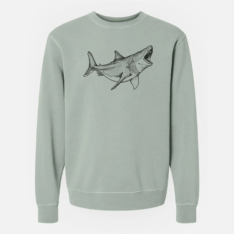 Colorblock HoodiesMegalodon - Otodus Megalodon - Unisex Pigment Dyed Crew Sweatshirt