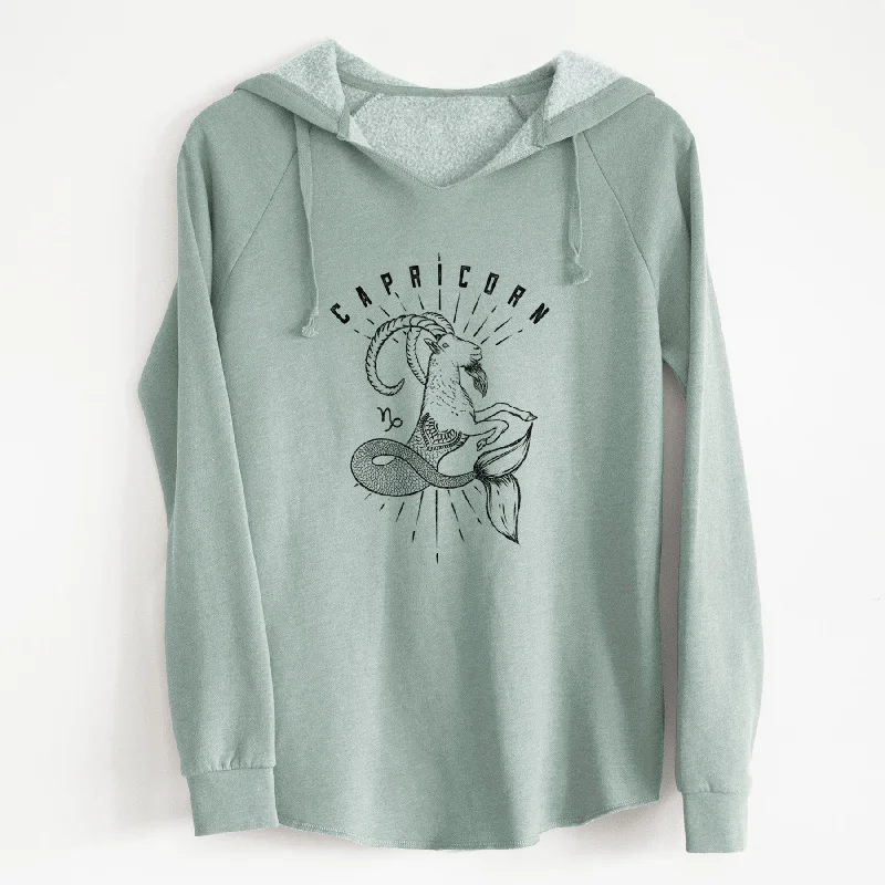 Embellished SweatshirtsCapricorn - Sea Goat - Cali Wave Hooded Sweatshirt