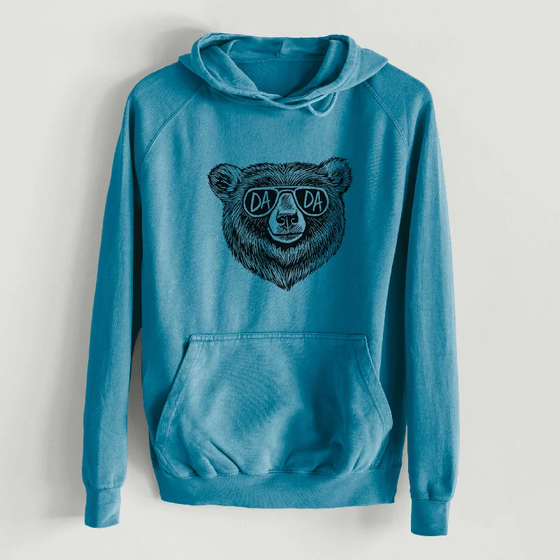 Lounge HoodiesDada Bear - Dada Glasses  - Mid-Weight Unisex Vintage 100% Cotton Hoodie