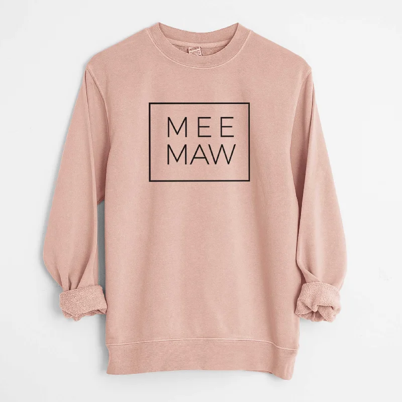 Patchwork SweatshirtsMee Maw Boxed - Unisex Pigment Dyed Crew Sweatshirt