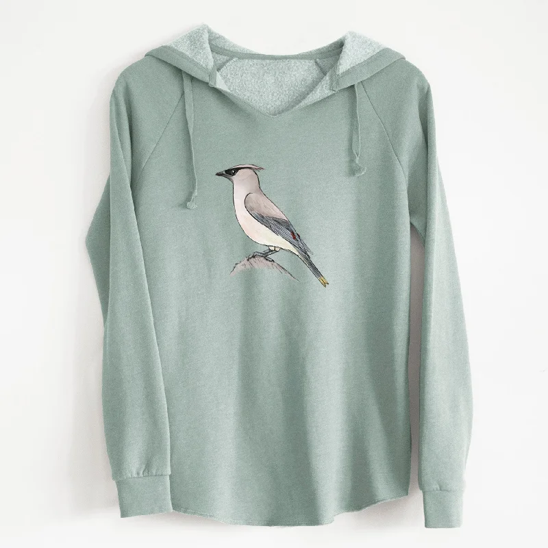 Cultural SweatshirtsVibrant Cedar Waxwing - Bombycilla cedrorum - Cali Wave Hooded Sweatshirt