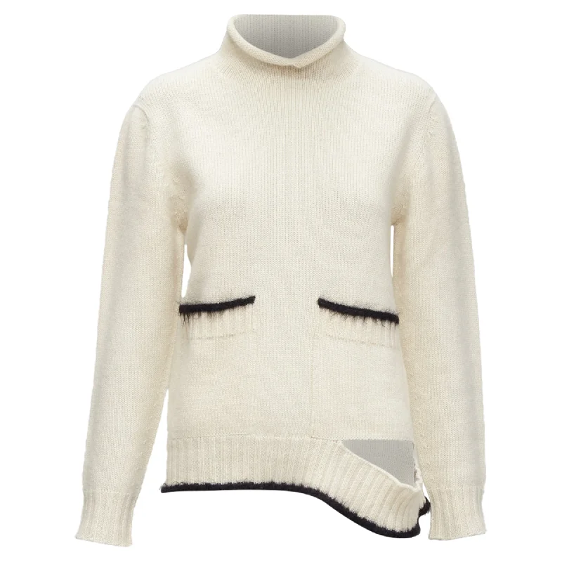 Celine Phoebe Philo cashmere mohair cutout turtleneck sweater