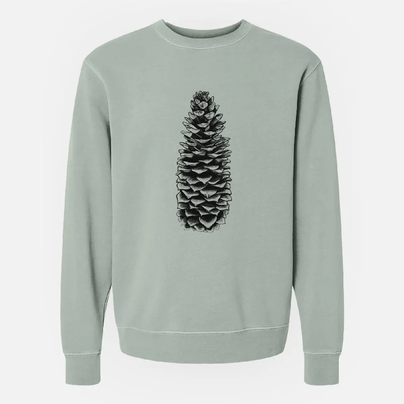 Limited Edition HoodiesSugar Pine Cone - Pinus lambertiana - Unisex Pigment Dyed Crew Sweatshirt