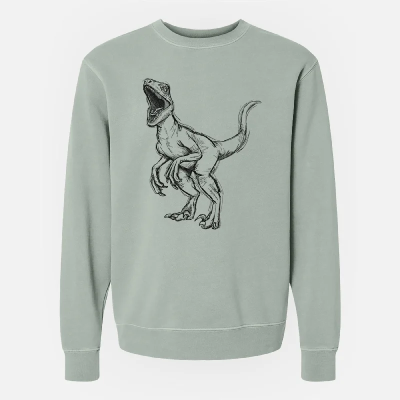 Cycling HoodiesVelociraptor Mongoliensis - Unisex Pigment Dyed Crew Sweatshirt