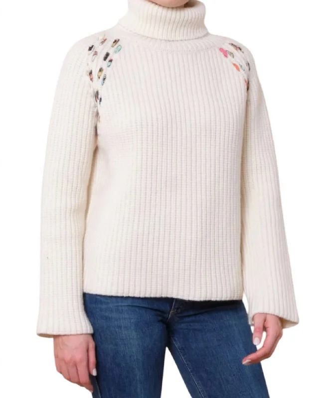 Hemingway Turtleneck Sweater In Panna