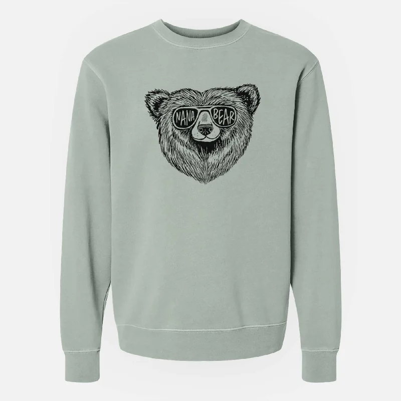 Cultural SweatshirtsNana Bear - Unisex Pigment Dyed Crew Sweatshirt