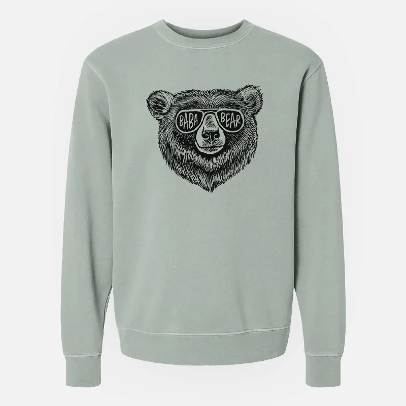 Kangaroo Pocket SweatshirtsBaba Bear - Unisex Pigment Dyed Crew Sweatshirt