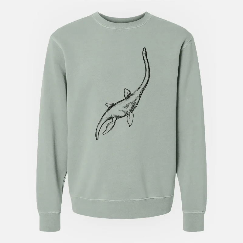 Vintage HoodiesPlesiosaur - Plesiosaurus Dolichodeirus - Unisex Pigment Dyed Crew Sweatshirt