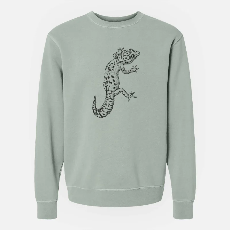 Linen Blend SweatshirtsEublepharis macularius - Leopard Gecko - Unisex Pigment Dyed Crew Sweatshirt