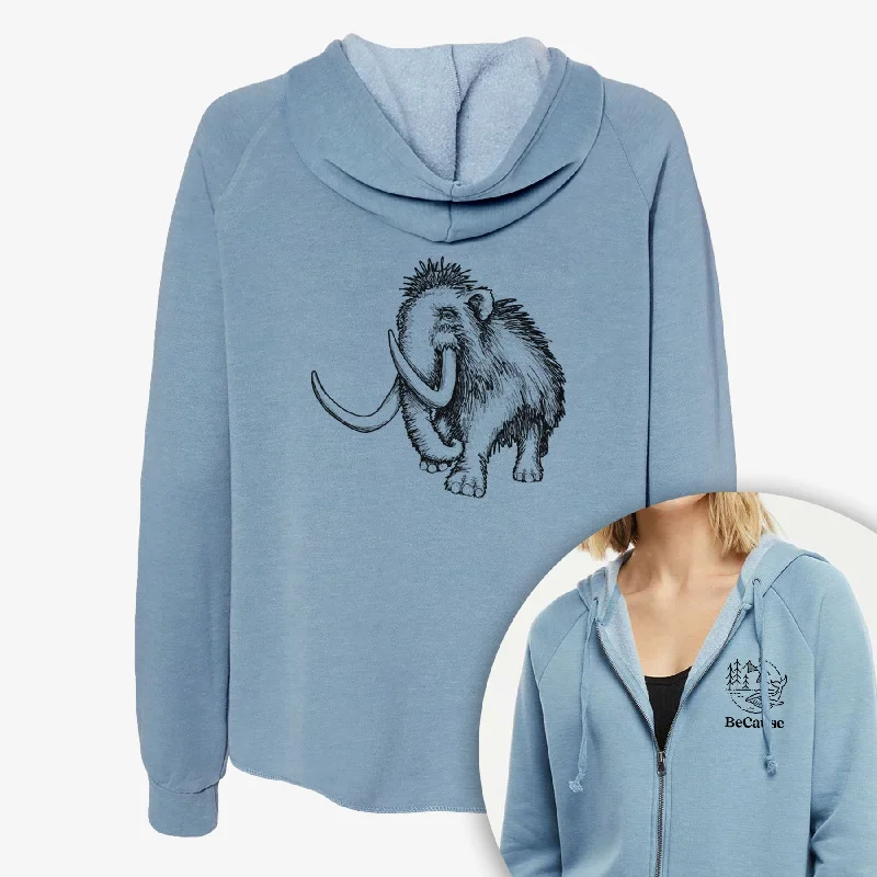 Sleep HoodiesWoolly Mammoth - Mammuthus Primigenius - Women's Cali Wave Zip-Up Sweatshirt