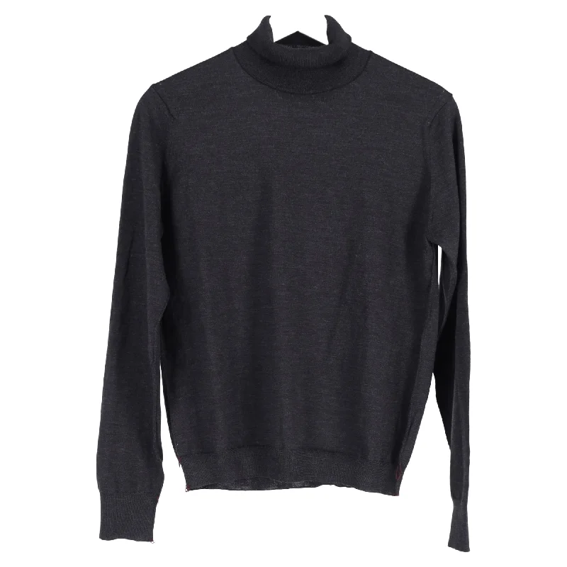 Maison Margiela Loose Thread Turtleneck Sweater in Grey Wool