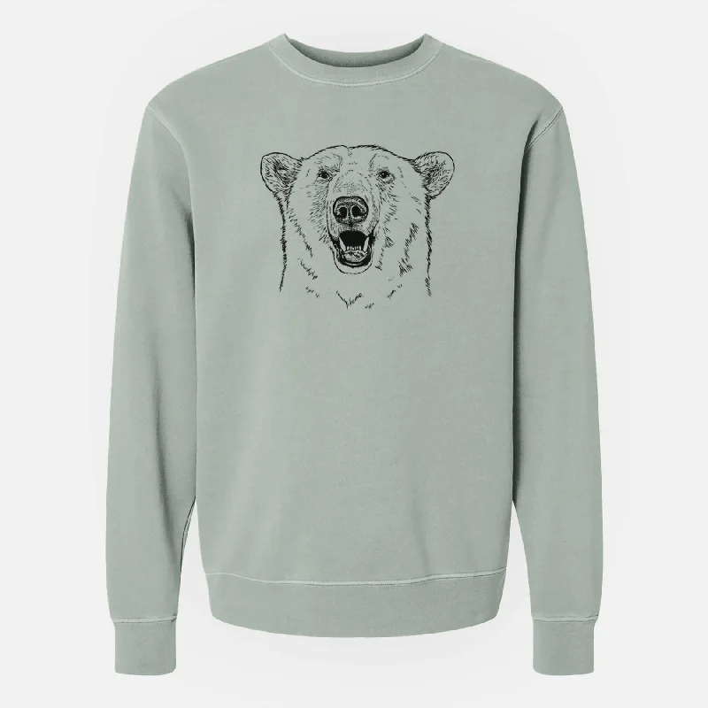 Hemp SweatshirtsUrsus Maritimus - Polar Bear - Unisex Pigment Dyed Crew Sweatshirt