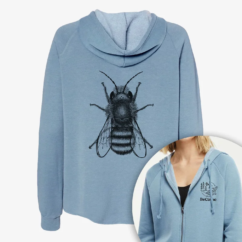 Gym HoodiesOsmia Bicornis - Red Mason Bee - Women's Cali Wave Zip-Up Sweatshirt