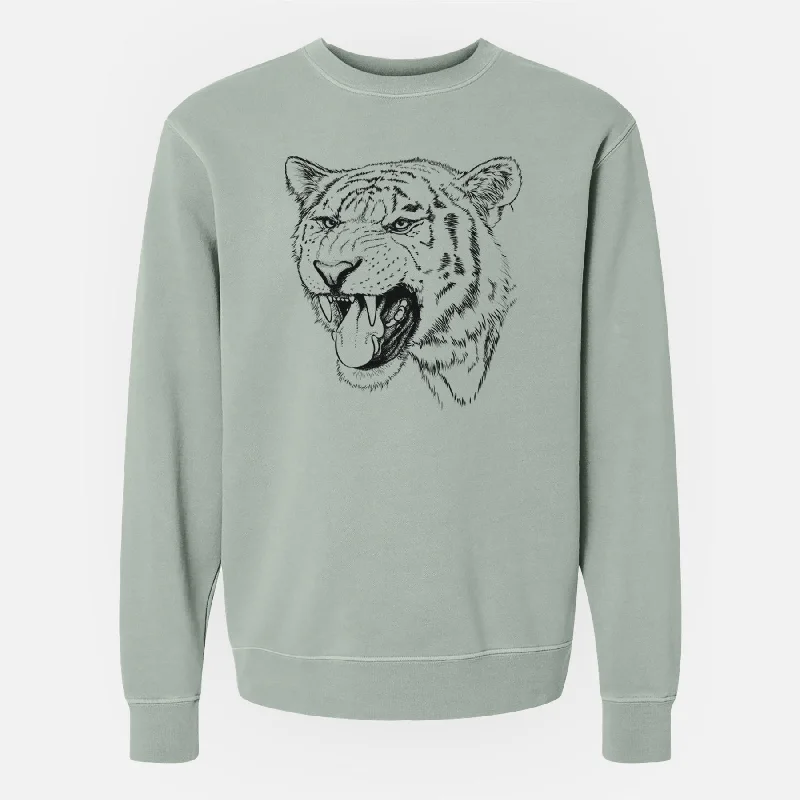 Limited Edition HoodiesSiberian Tiger - Panthera tigris altaica - Unisex Pigment Dyed Crew Sweatshirt