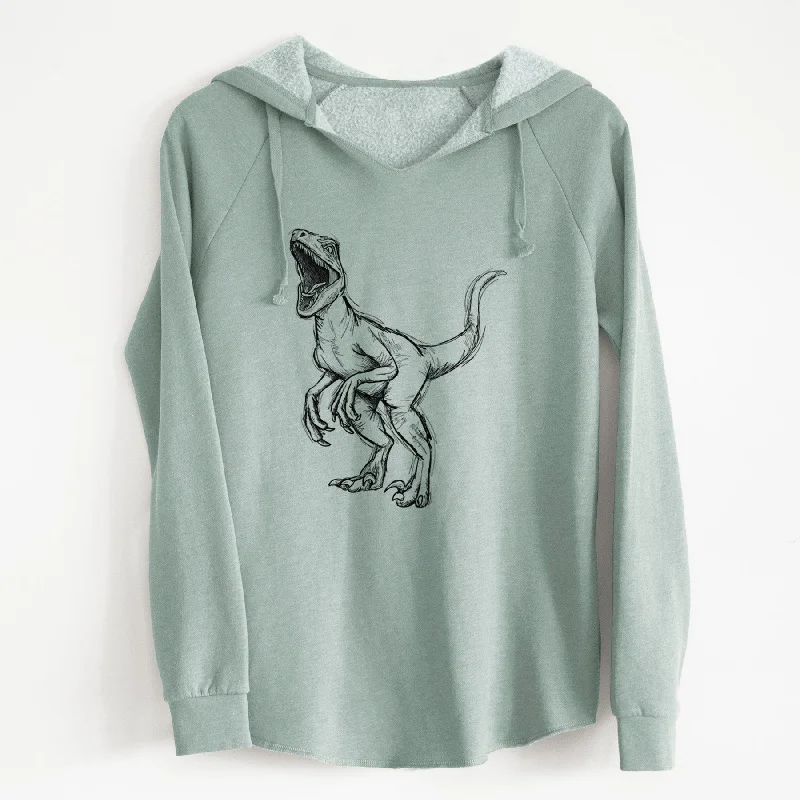 Minimalist SweatshirtsVelociraptor Mongoliensis - Cali Wave Hooded Sweatshirt