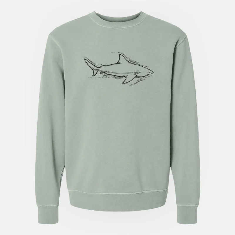 Microfleece HoodiesBull Shark - Unisex Pigment Dyed Crew Sweatshirt