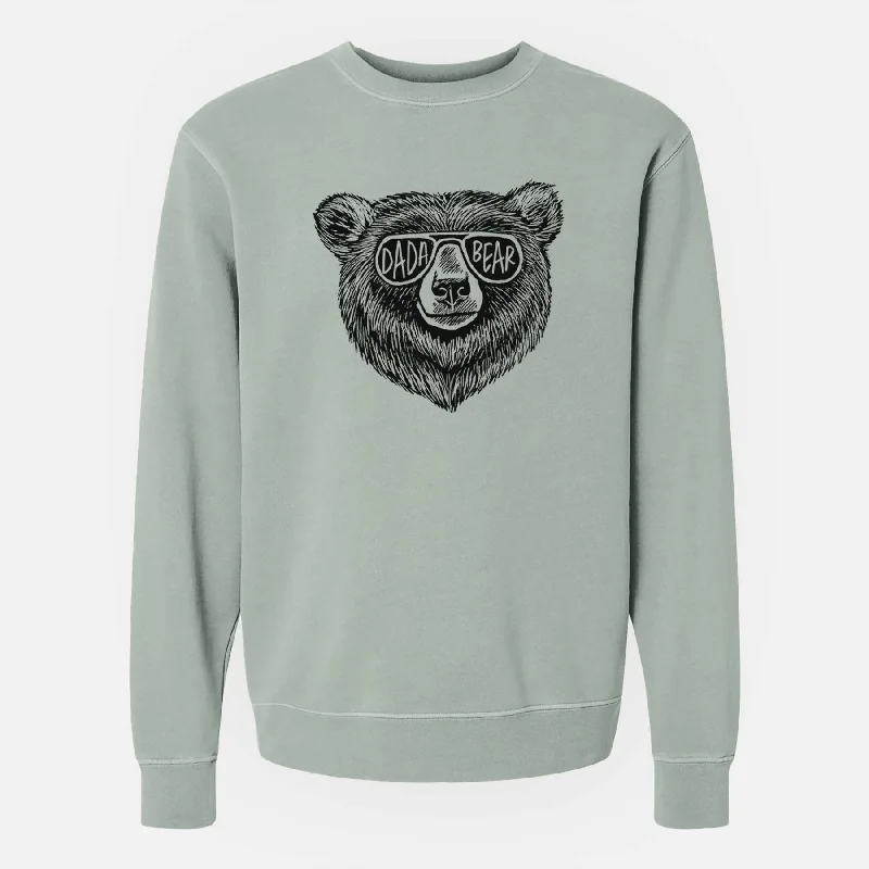 Pocketed HoodiesDada Bear - Unisex Pigment Dyed Crew Sweatshirt