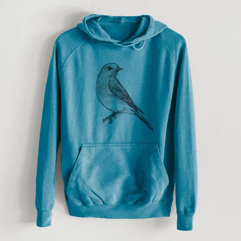 High-Fashion SweatshirtsEastern Bluebird - Sialia sialis  - Mid-Weight Unisex Vintage 100% Cotton Hoodie