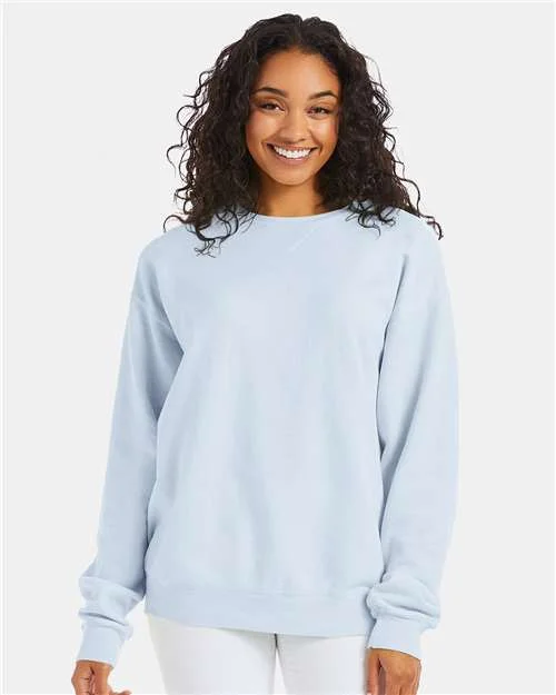 CrewneckcyberComfortWash by Hanes Garment-Dyed Crewneck Sweatshirt - Soothing Blue - ComfortWash by Hanes GDH400