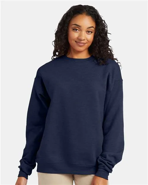 CrewnecktimelessHanes Ecosmart® Crewneck Sweatshirt - Heather Navy - Hanes P160