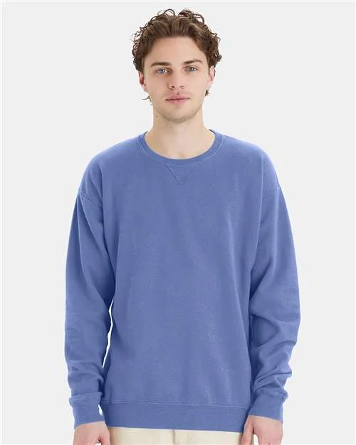 CrewneckarComfortWash by Hanes Garment-Dyed Crewneck Sweatshirt - Frontier Blue - ComfortWash by Hanes GDH400