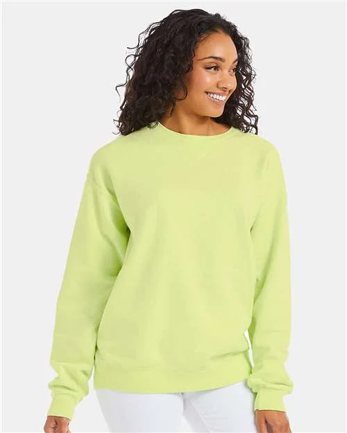 CrewneckfashionComfortWash by Hanes Garment-Dyed Crewneck Sweatshirt - Chic Lime - ComfortWash by Hanes GDH400