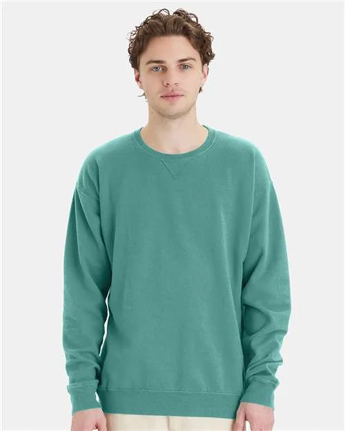 CrewneckvirtualComfortWash by Hanes Garment-Dyed Crewneck Sweatshirt - Spanish Moss - ComfortWash by Hanes GDH400