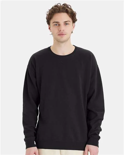 CrewneckgameComfortWash by Hanes Garment-Dyed Crewneck Sweatshirt - Black - ComfortWash by Hanes GDH400