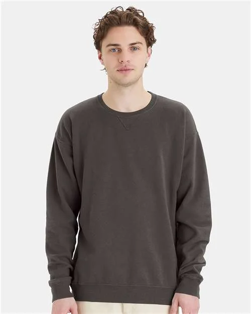 CrewneckanalyticsComfortWash by Hanes Garment-Dyed Crewneck Sweatshirt - New Railroad Grey - ComfortWash by Hanes GDH400