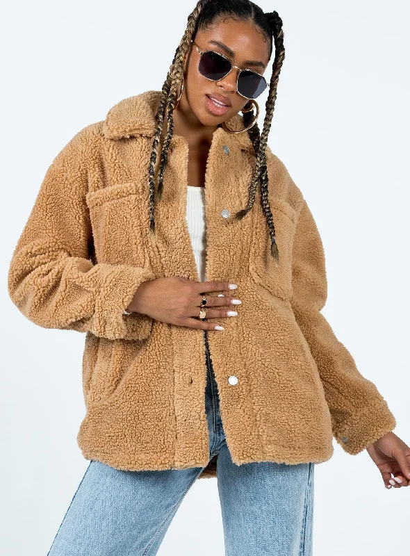 Caitii Teddy Jacket CamelTrench Coats