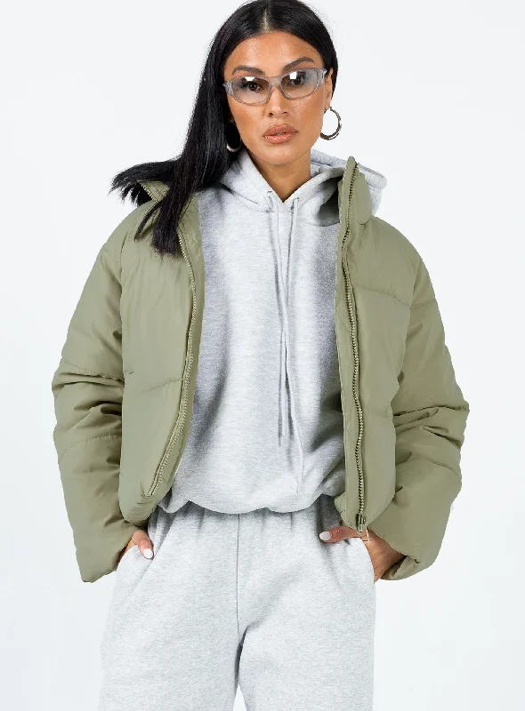 Jill Puffer Jacket KhakiQuilted Jackets