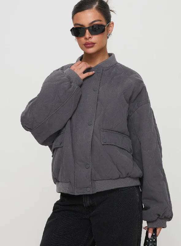 Stick Season Quilted Jacket GreyLuxury Jackets