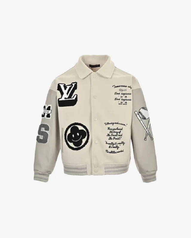 Louis Vuitton Baseball Varsity JacketLeather Jackets