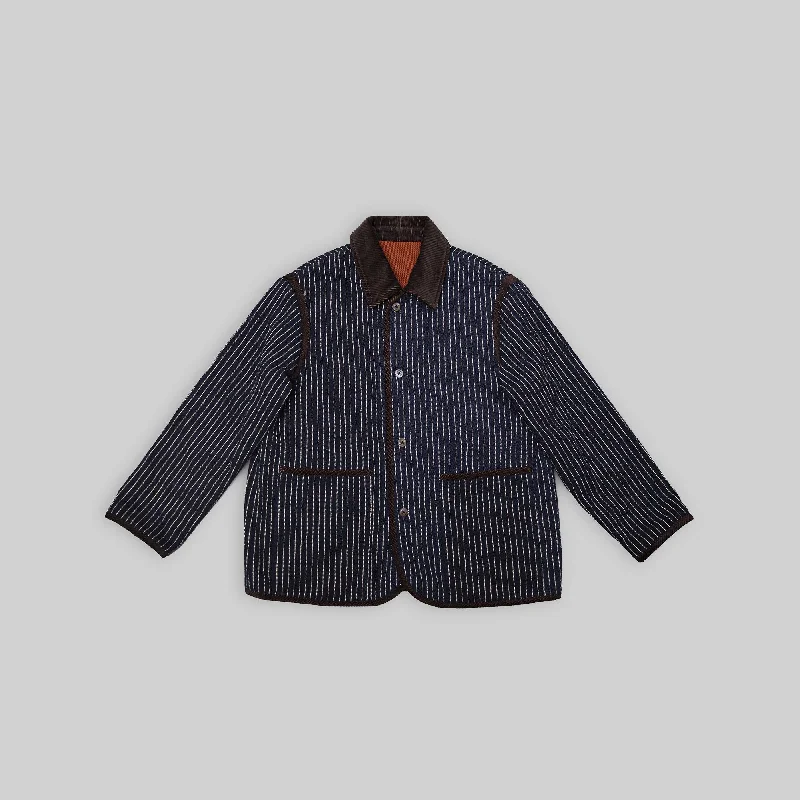 Handwoven Reversible Jacket with Corduroy TrimCotton Jackets