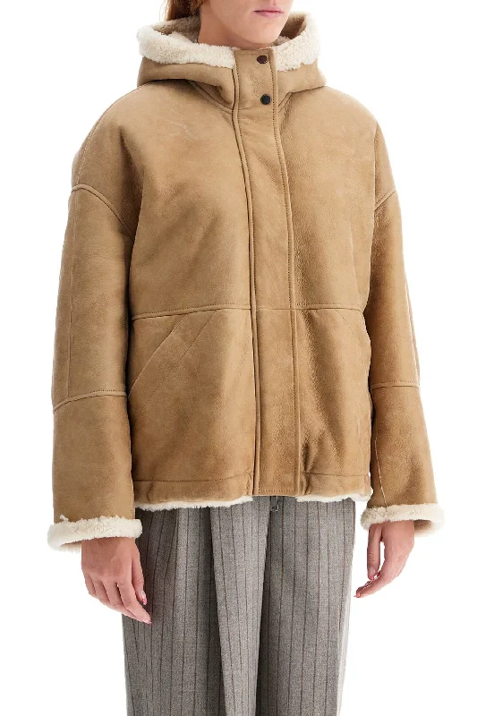 Brunello Cucinelli Reversible Shearling JacketLogo Jackets