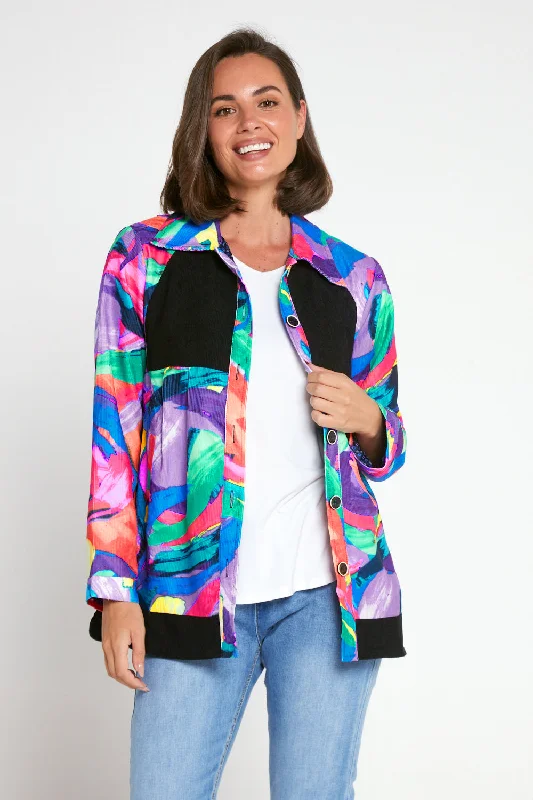 Phoenix Corduroy Jacket - Rainbow SwirlBeaded Jackets