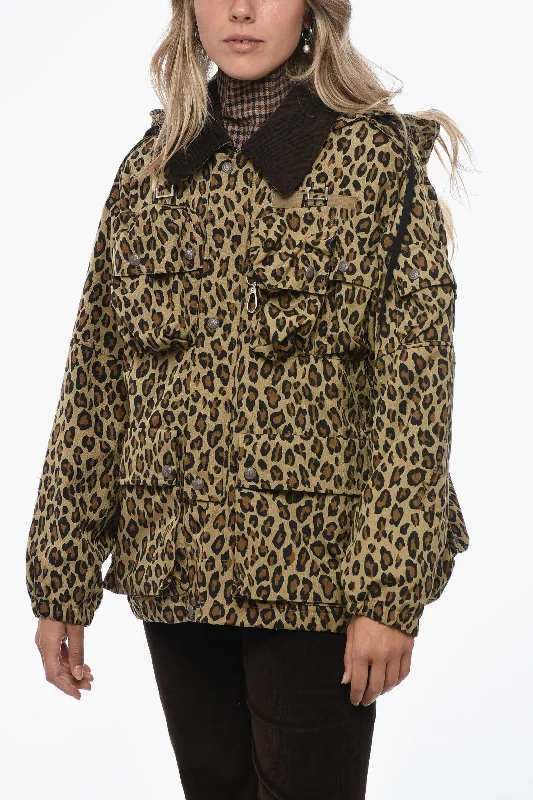 R13 Utility Jacket with Animalier PatternCasual Jackets