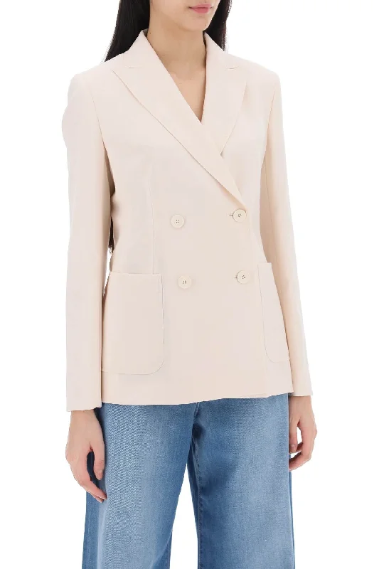 Weekend Max Mara 'nervoso' Double-Breasted Jacket In Light WoolSports Team Jackets