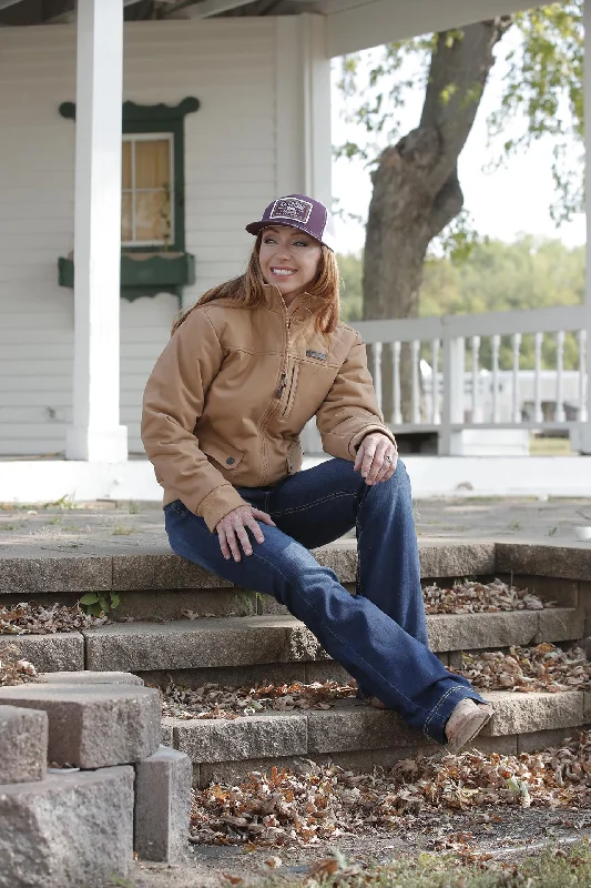 Cinch Women's Brown Canvas Bomber JacketSkateboard Jackets