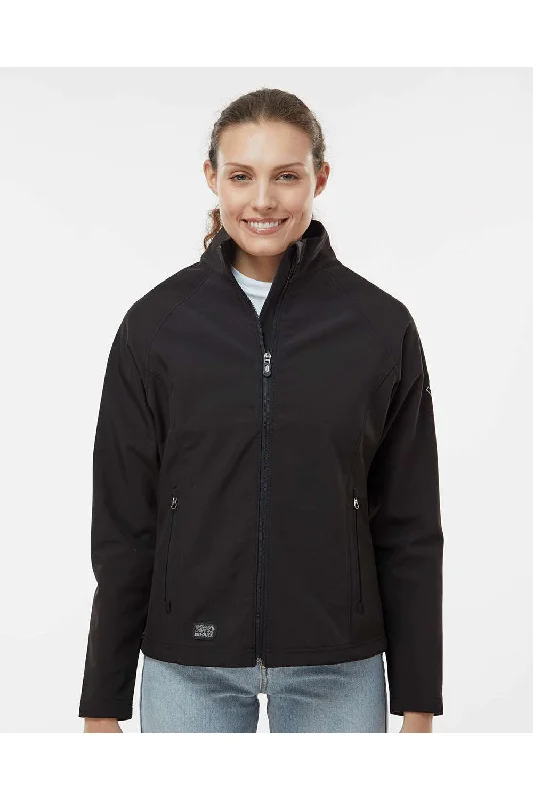 Dri Duck Womens Contour Wind & Water Resistant Soft Shell Full Zip Jacket - BlackCycling Jackets