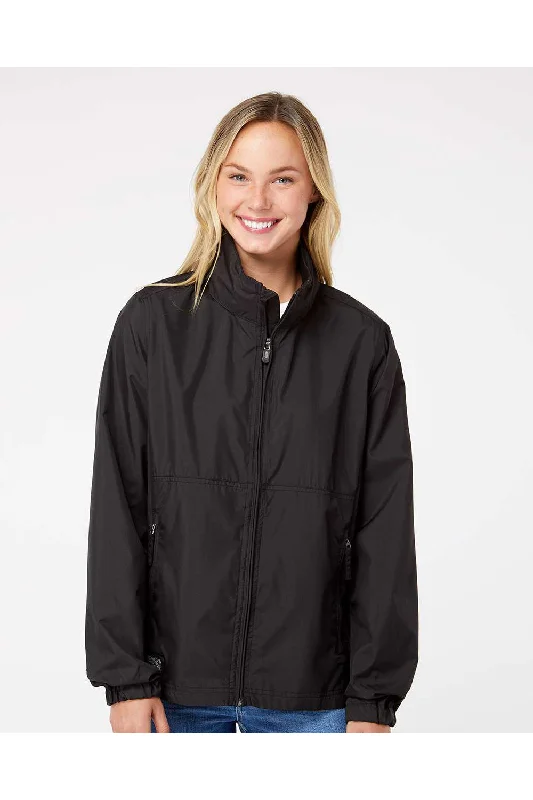 Dri Duck Womens Riley Packable Water Resistant Full Zip Jacket - BlackWork Jackets